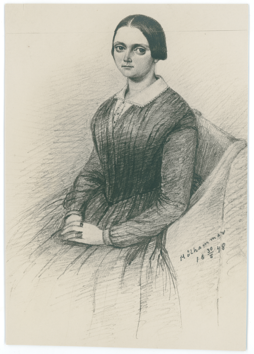 Porträtt på Grevinnan Amalia Magdalena Piper.