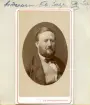Esaias Andersson, inspektor på egendomen Bjärka Säby under åren 1860-1864. Sistnämnda år flyttade han med familjen till Gränna, där han senare i livet kom att yrkesmässigt sadla om till bankkamrer. Omkring 1875.