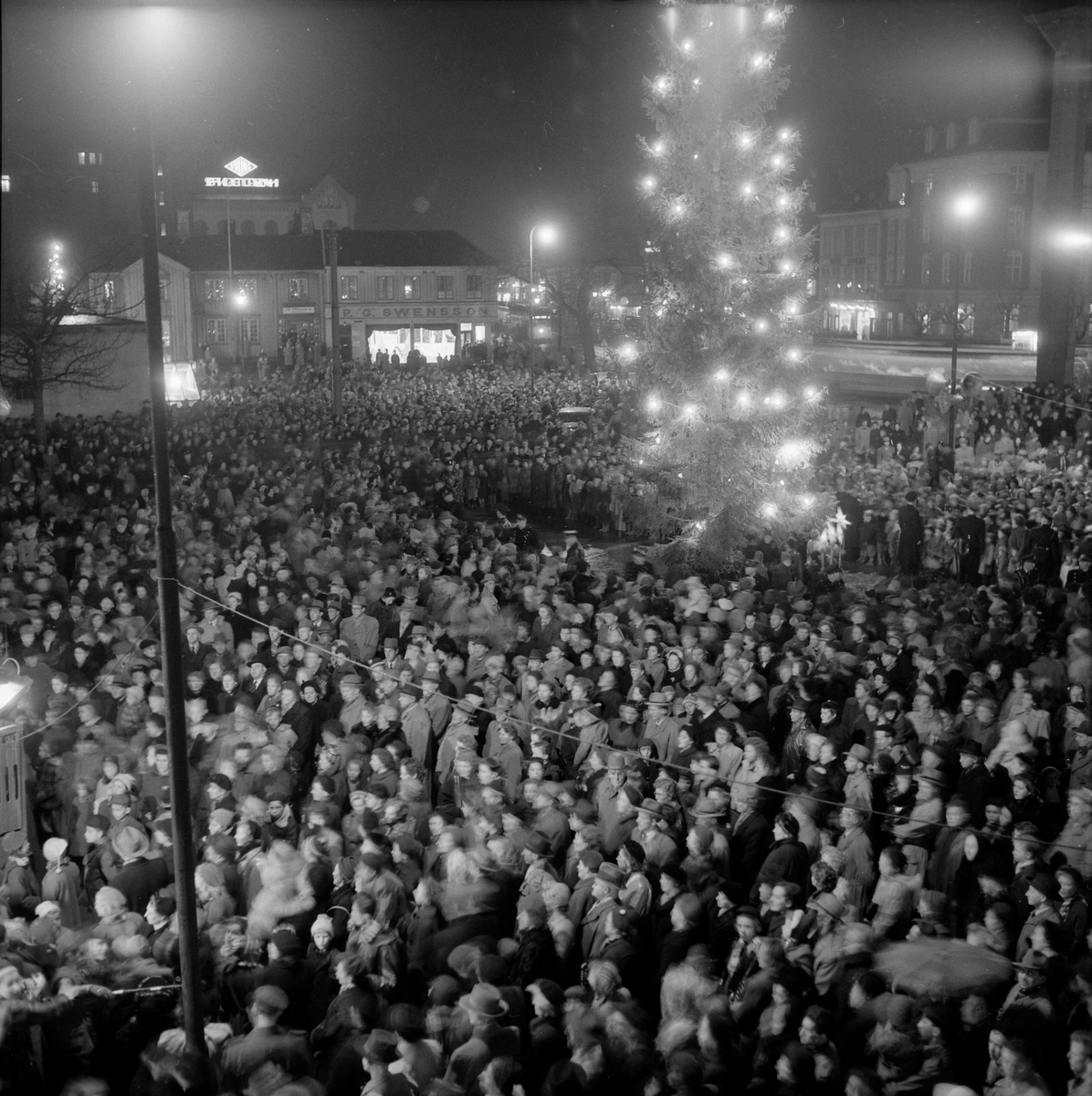 Juletreet i Trondheim tennes