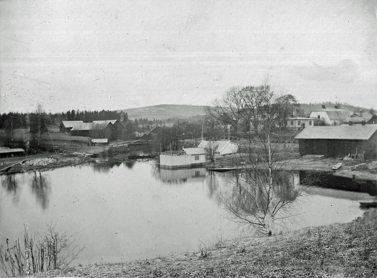 Vy över Sunnansjö i södra Dalarna, tidigt 1900-tal.
