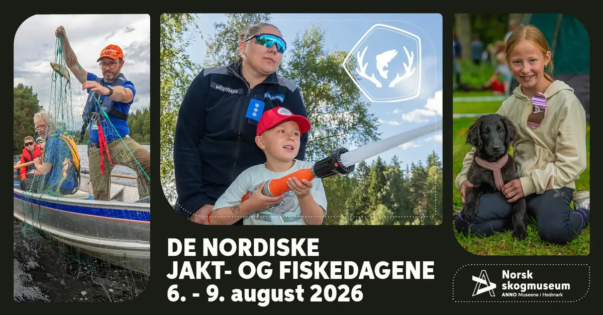 Hovedbanner for De nordiske jakt- og fiskedagene 2026 . 6. - 9. august 2026 