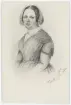 Porträtt på Laura Roth. Gift år 1842 med kapten F. S. de Bronikowsky född år 1795 och död år 1849