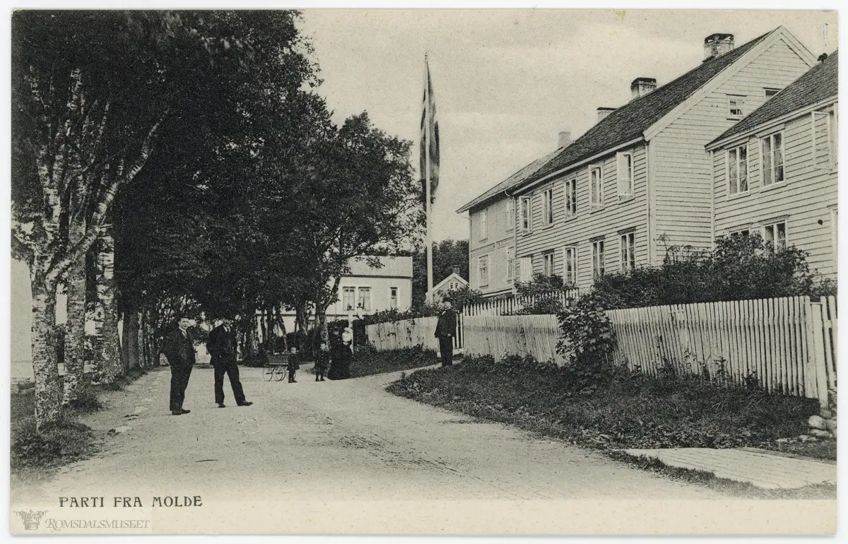 "Fra Julsundvegen ca. 1908. Ukjent fotograf og utgiver."