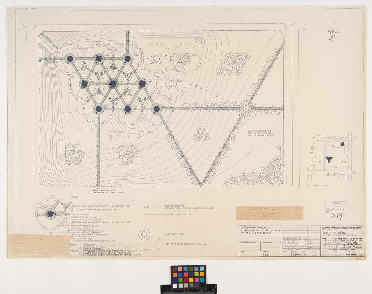 Kuwait Water Distribution Project.
Situationsplan och markplanering.