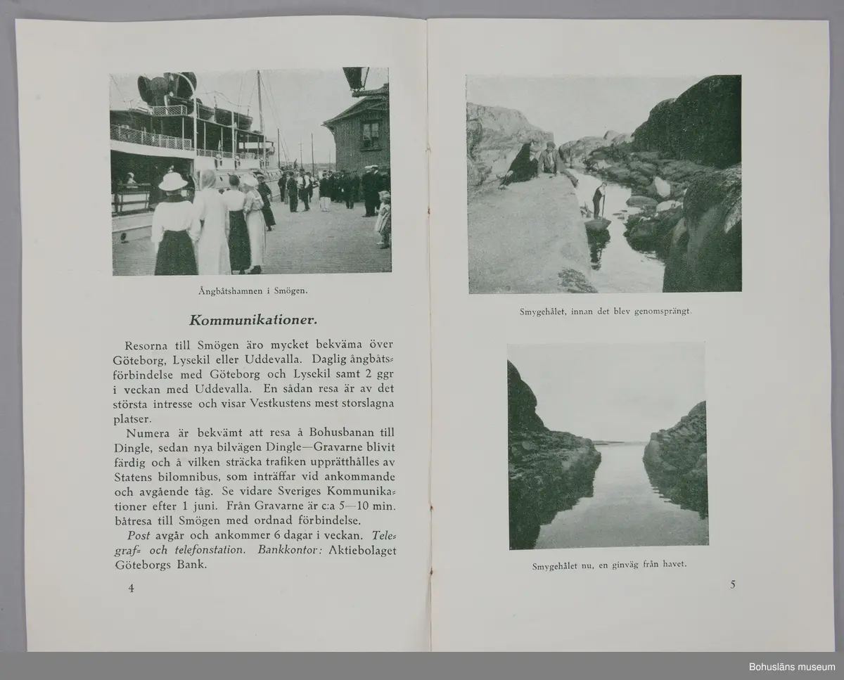 Turistbroschyr för Smögens Havsbad 1923.