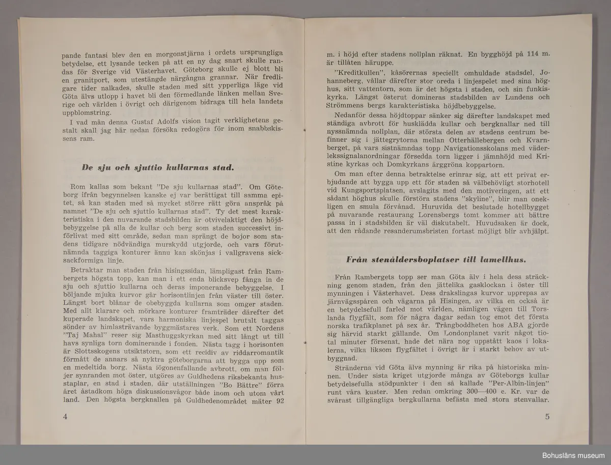 Turistbroschyr för Bohuslän och Västkusten 1946.