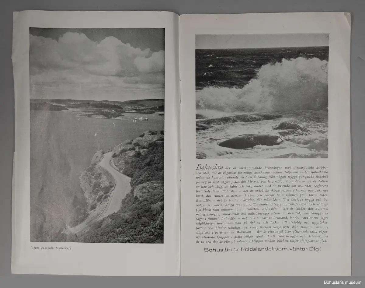 Turistbroschyr för Bohuslän och Uddevalla 1951.
