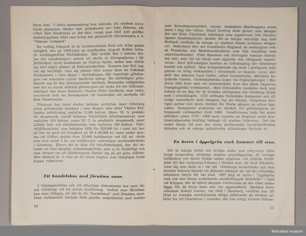 Turistbroschyr för Bohuslän och Västkusten 1946.