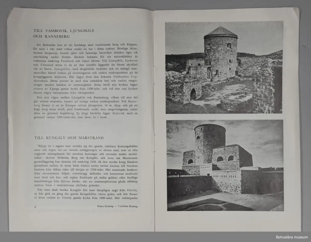 Turistbroschyr för Bohuslän och Uddevalla 1951.