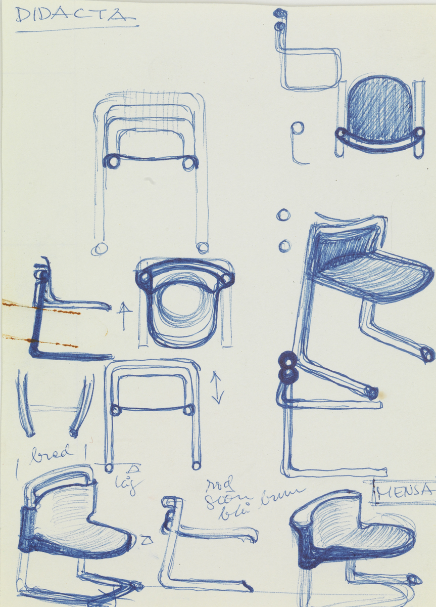 Seminar chair for ETH. Sketch of chair. by Leonhard, Thea