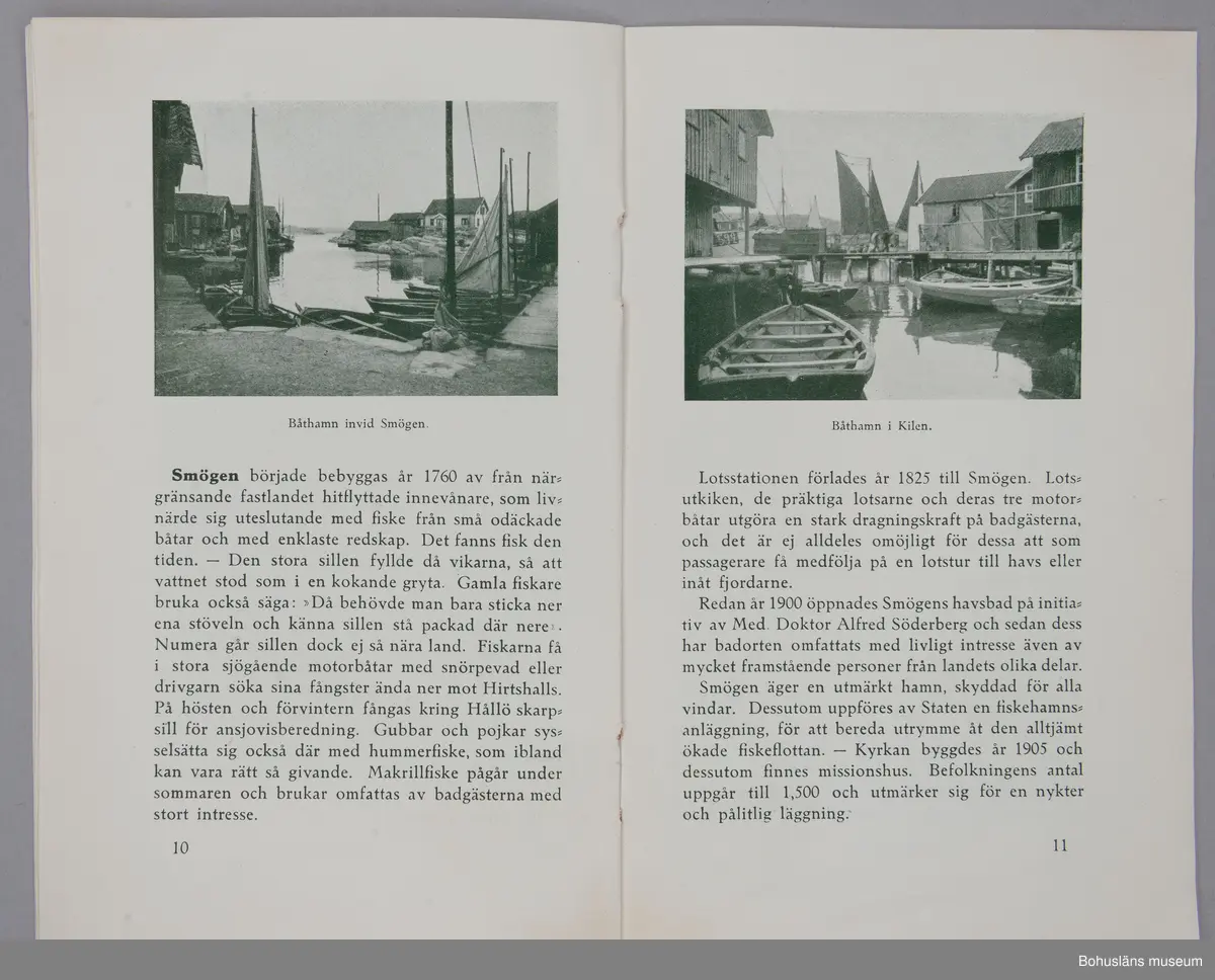 Turistbroschyr för Smögens Havsbad 1923.