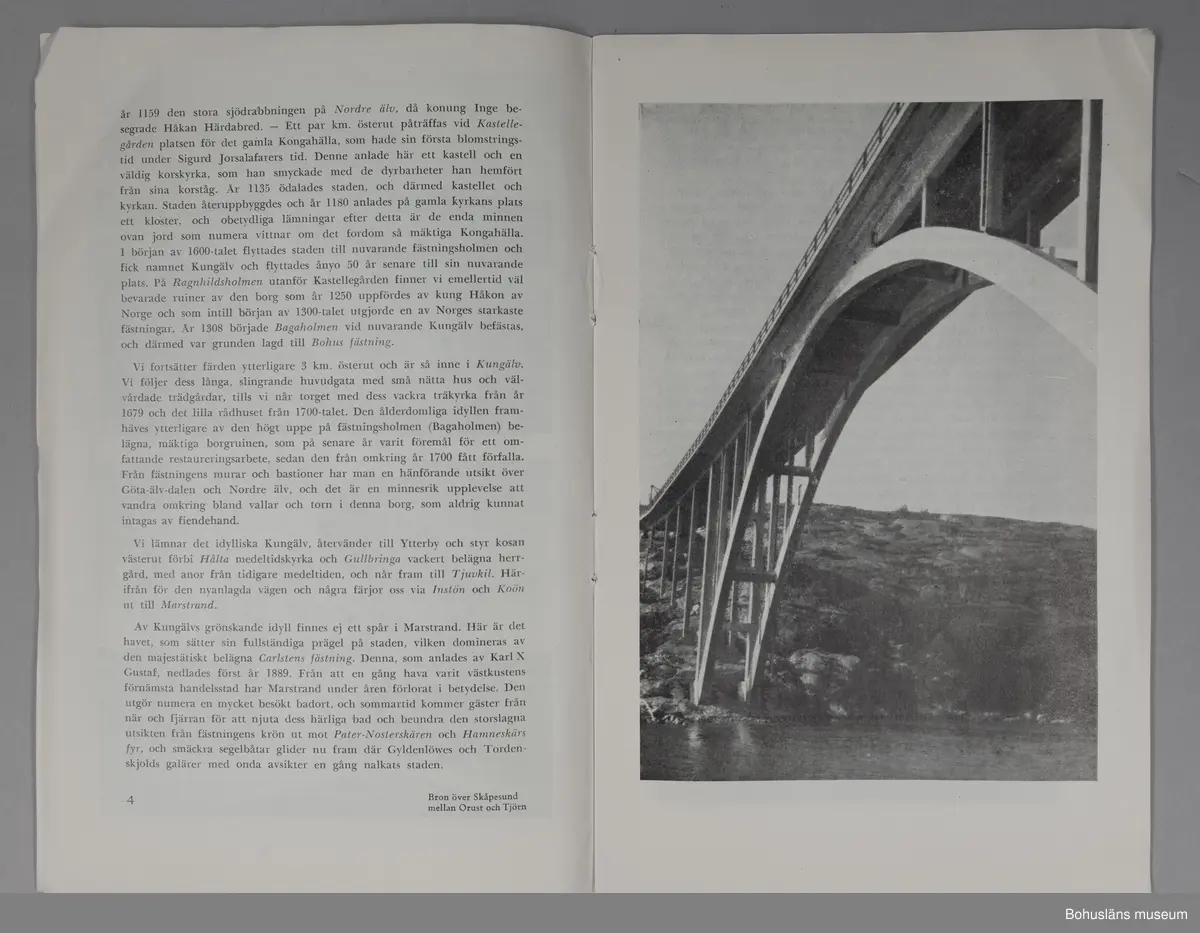 Turistbroschyr för Bohuslän och Uddevalla 1951.