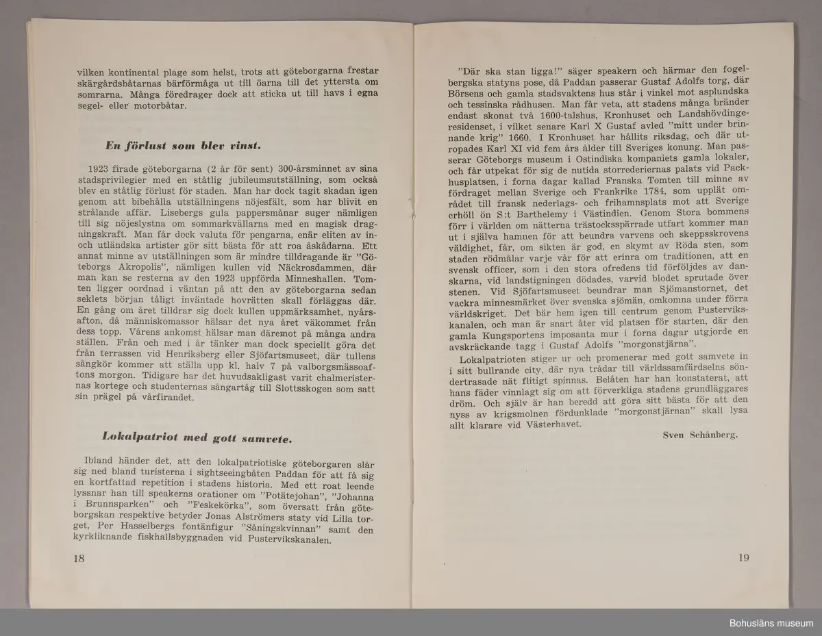 Turistbroschyr för Bohuslän och Västkusten 1946.