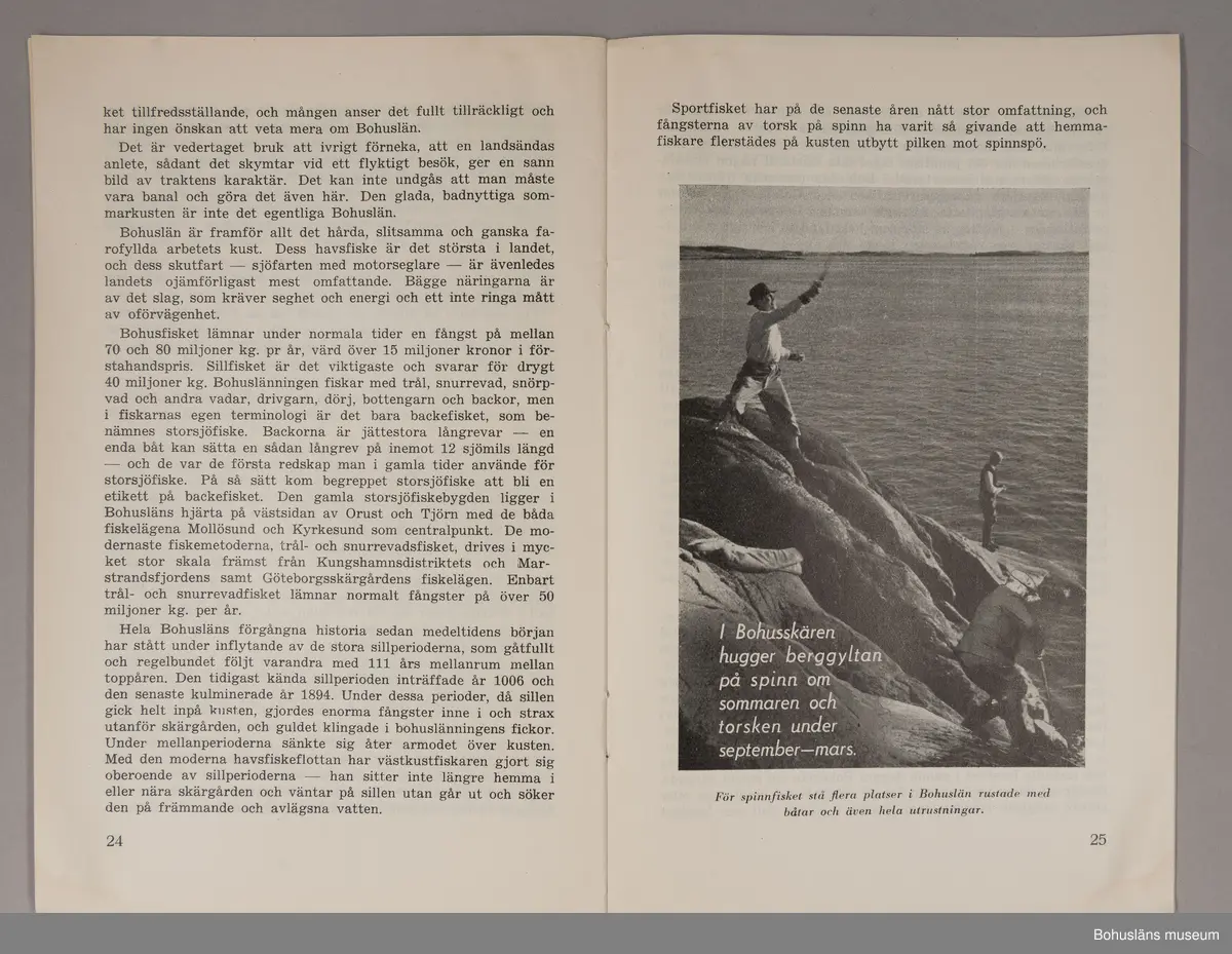 Turistbroschyr för Bohuslän och Västkusten 1946.