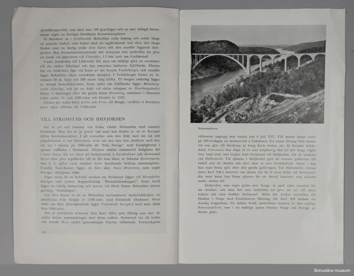 Turistbroschyr för Bohuslän och Uddevalla 1951.