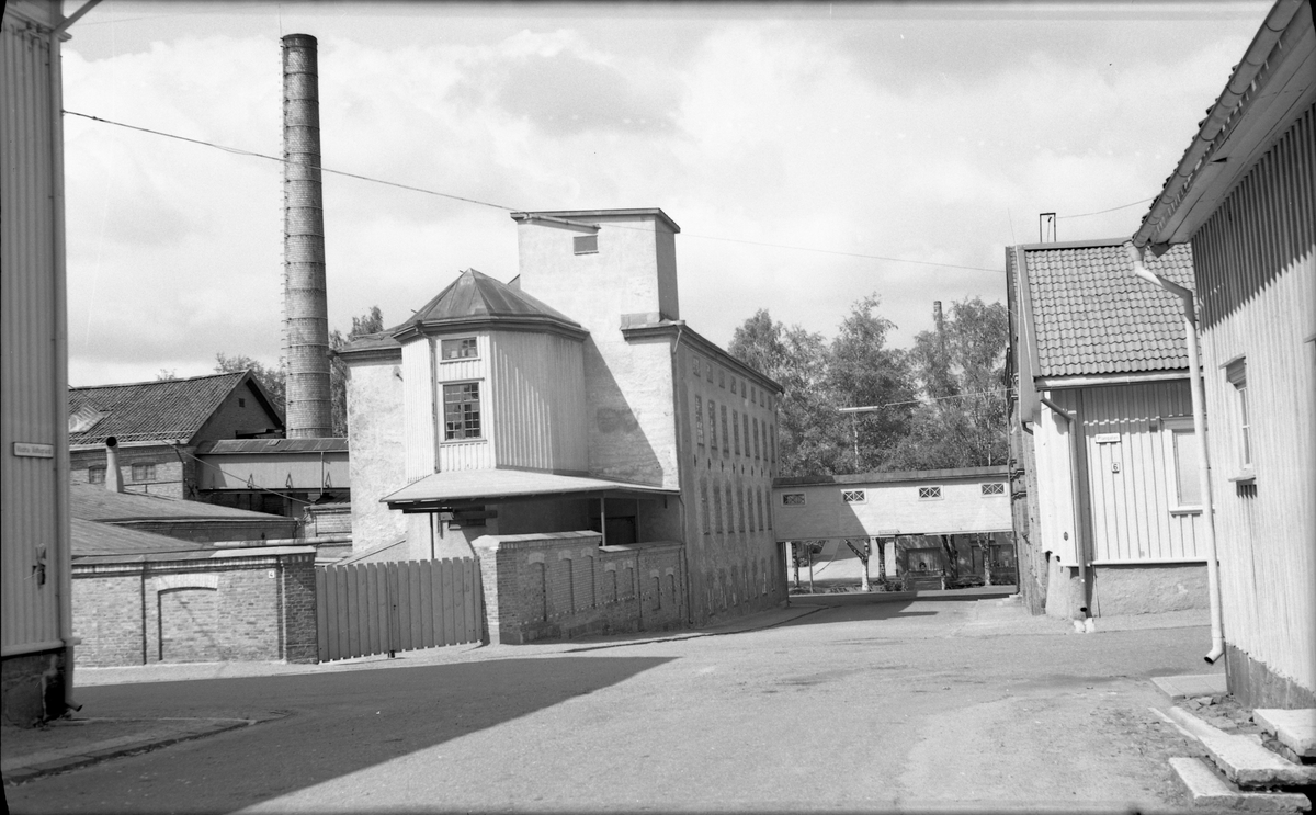 Alingsås bomullsväveri. Del av gamla fabrikens exteriör. 