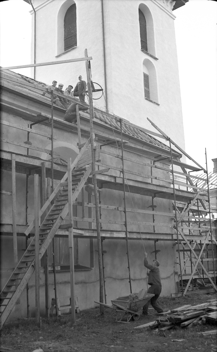 Restaurering av stadskyrkan 1963. 