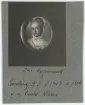 Porträtt på Brita Sophia Sandberg gift Ribben. Född år 1743 och död år 1806.
