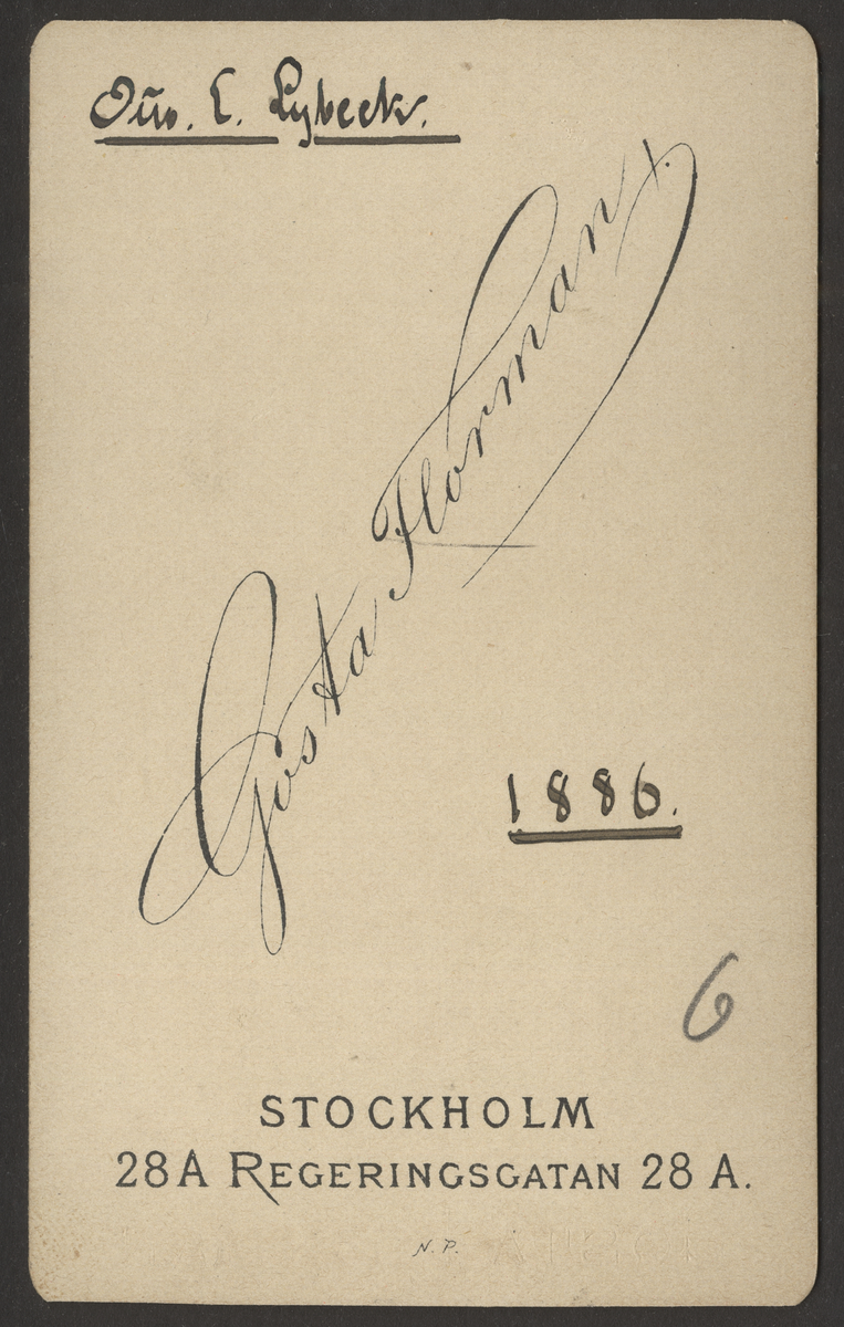 Otto Emil Lybeck ant.v.KSS 1886