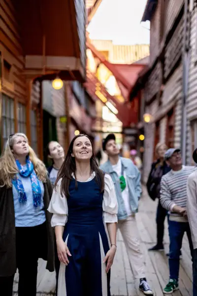 Omvisning på Schøtstuene og Bryggen