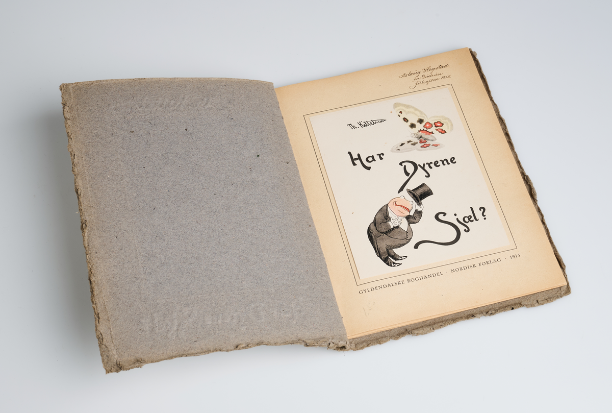 Et innbundet hefte med 20 fargetrykk, 21 inkl. forsiden.