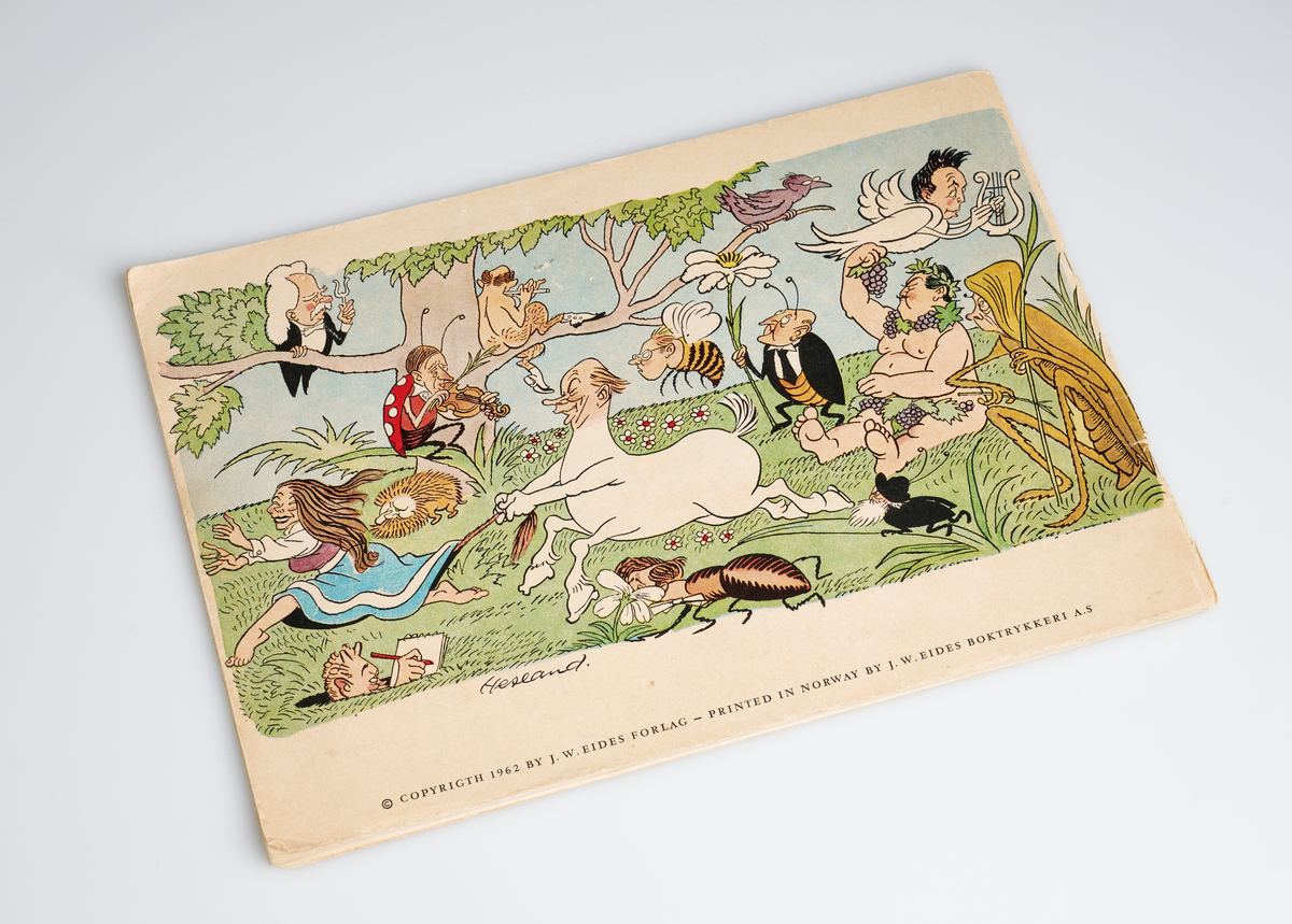 Et rektangulært, liggende hefte, 32 sider.