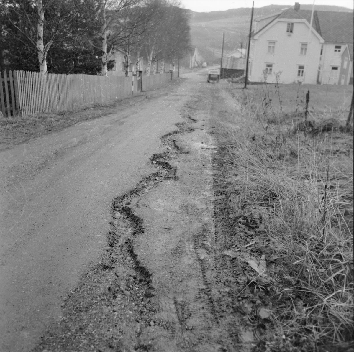 Dårlig vei på Malvik