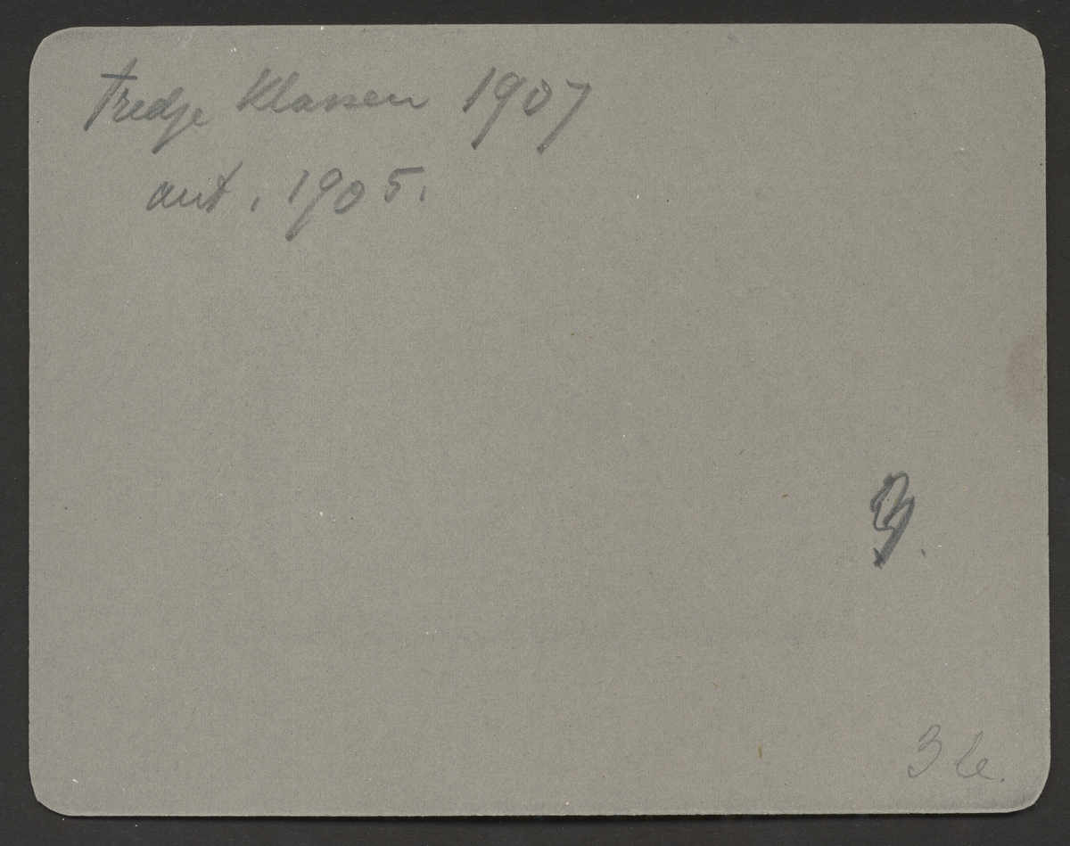 Tredje klassen 1908