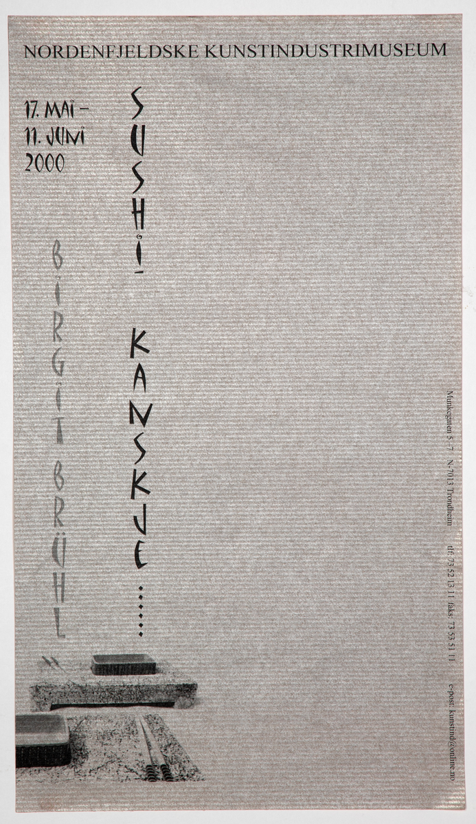 Plakat produsert for utstilling ved museet.