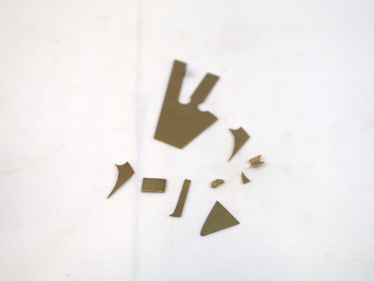 Materiale i messing i ulike størrelser. 