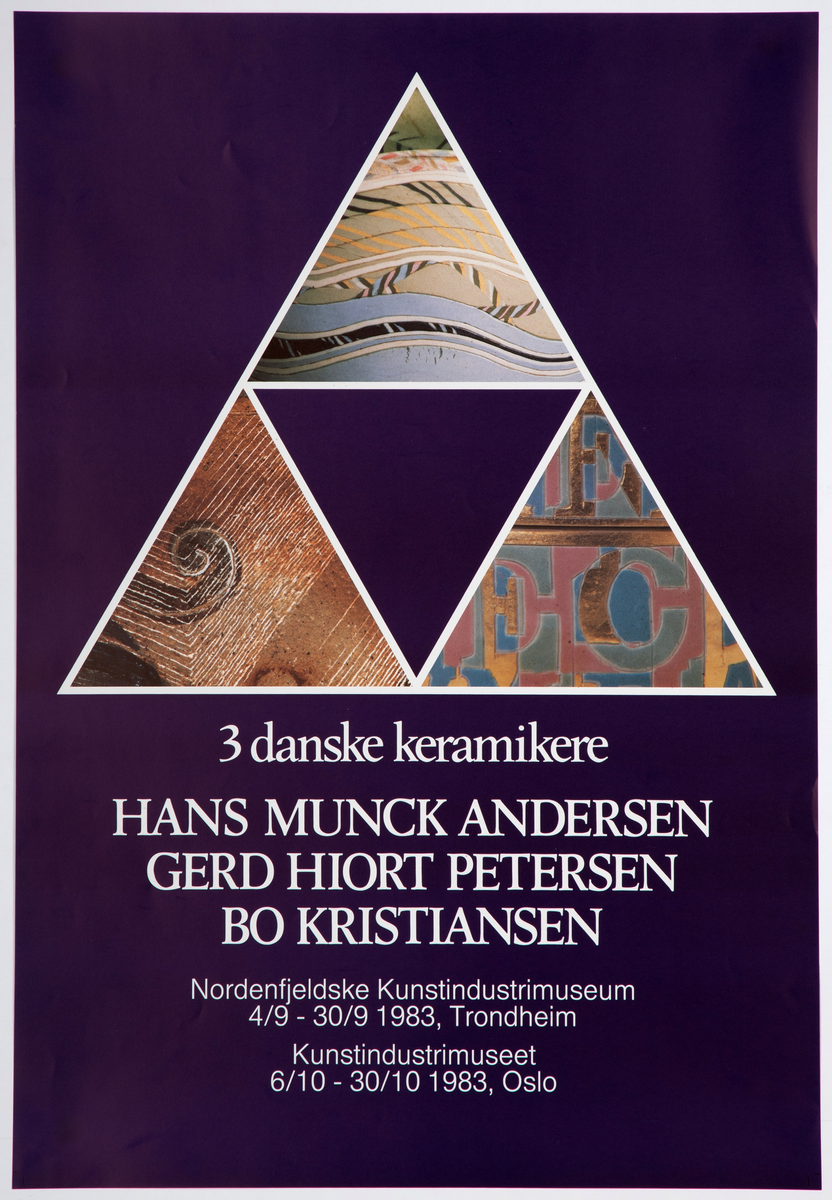 3 danske keramikere [Utstillingsplakat]