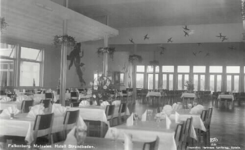 Vykort/Foton Hotell Strandbaden (idag: Falkenberg Strandbad)