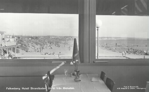 Vykort/Foton Hotell Strandbaden (idag: Falkenberg Strandbad)