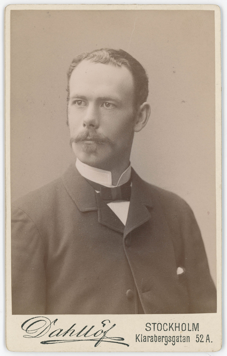 Porträtt på Emauel Holmgren vid Tekniska högskolan, Stockholm. år 1883.