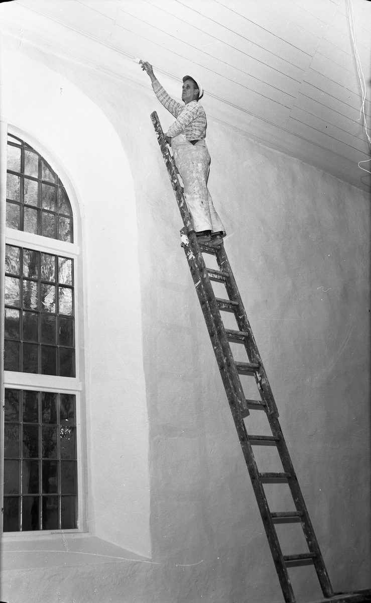 Restaurering av stadskyrkan 1963. 