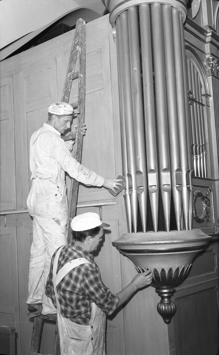 Restaurering av stadskyrkan 1963. 
