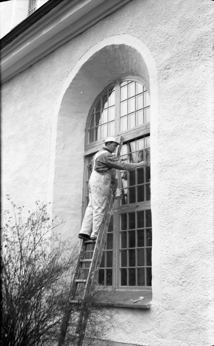Restaurering av stadskyrkan 1963. 