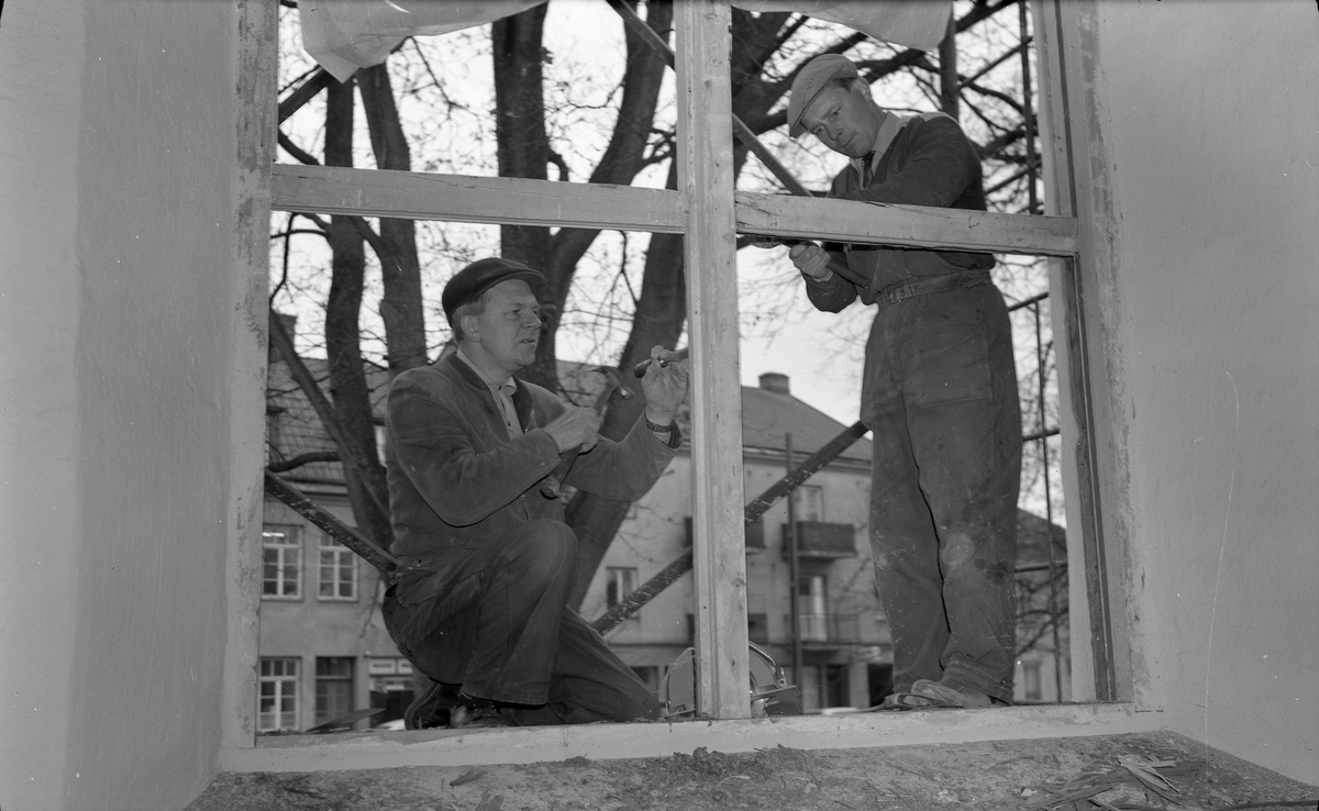 Restaurering av stadskyrkan 1963. 