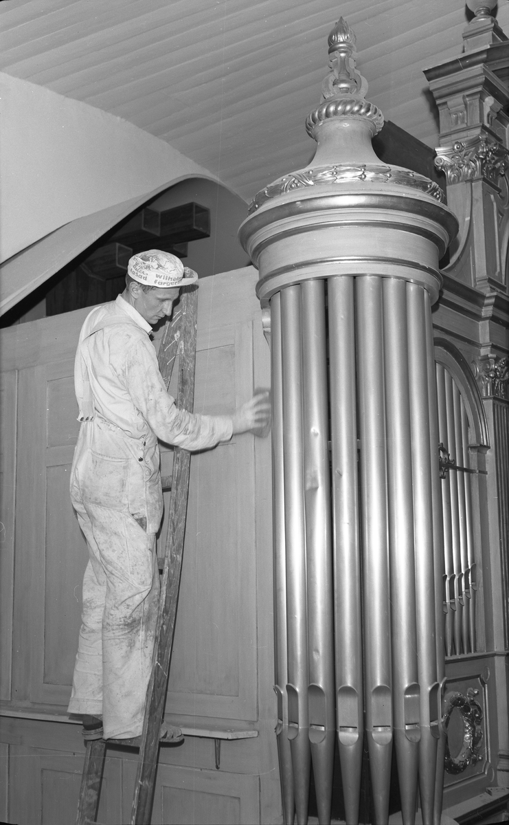 Restaurering av stadskyrkan 1963. 