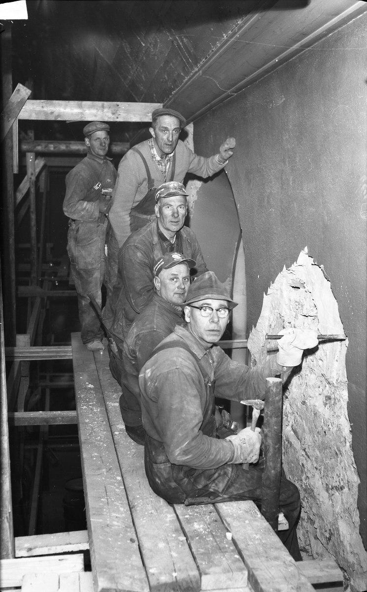 Restaurering av stadskyrkan 1963. 