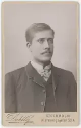 Porträtt på G. Arvid Anderson. Examen tekniska högskolan år 