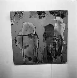 Tavla av Endre Nemes: "Blått mot grönt", Uppsala 1960