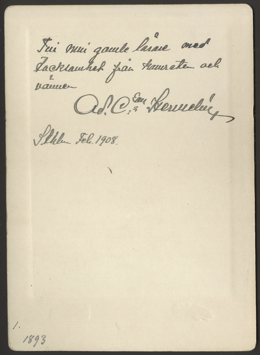 A.A.Carlsson Hermelin 1893-1896