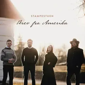 Forsidebilde på ei musikkplate med to tre menn og ei kvinne