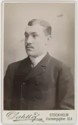 Porträtt på Ernst Berggren. Elev vid tekniskahögskolan år 18