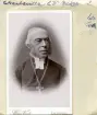 Porträtt av Carl Wilhelm Charleville under sin tid som biskop i Linköpings stift. Född i Fivelstad socken 1827 hade han före utnämningen till stiftets herde tjänstgjort som kyrkoherde i Törnevalla och i Vadstena, men även som lärare i Linköping, Norrköping och Örebro. Biskopstiden (1893-1906) präglades av Charlevilles karaktärsdrag som nitisk men flärdfri och enkel i sitt uppträde. Redan samtiden betraktade honom som lågkyrklig. Från 1860 gift med Magdalena 