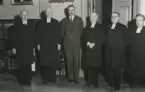 Pastor Birger Lindström, Domprosten Erland Björk, Landshövding Lindén, Pastor Wahlmark, Bexell och Christiansson 1939-49.
8/11 1938 (enligt negativkuvertet).