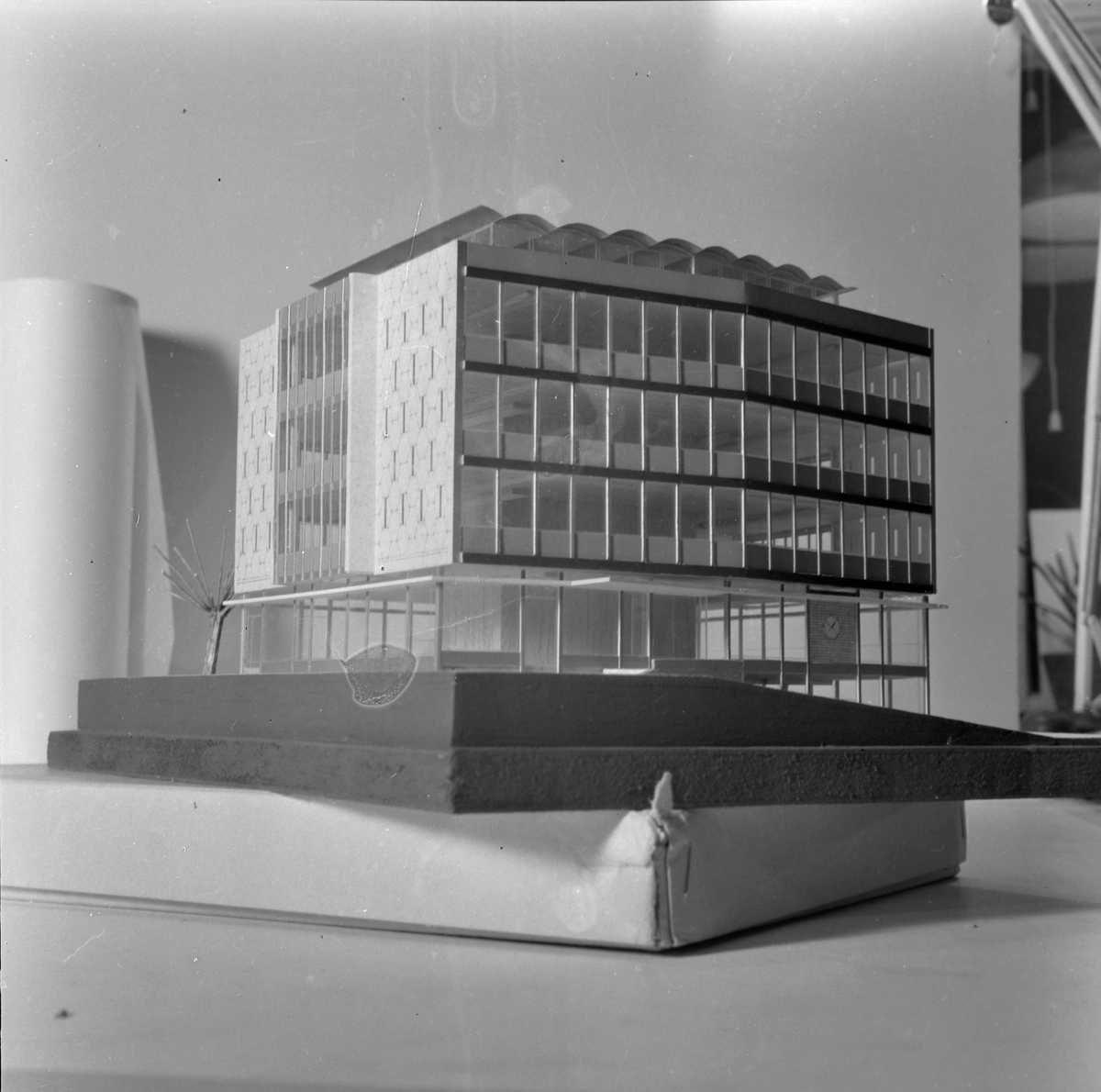 Modell av ny forretningsgård i Kongens gate 49