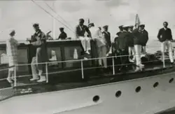 Kung Gustaf V ombord STELLA MARINA under KSSS jubileumsregat