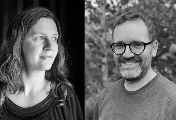portrettfoto av i svart kvit av Gro Kjelleberg Solli og Øystein Hovland